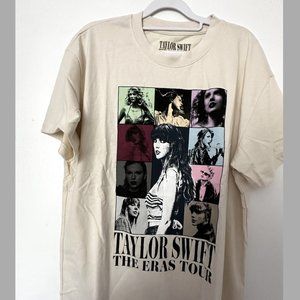 OFFICIAL - Taylor Swift The Eras Tour Cream T-Shirt - Size Large
